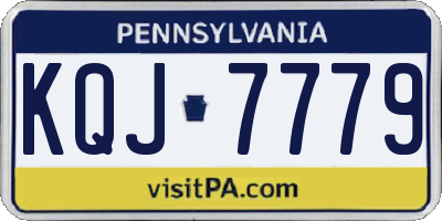 PA license plate KQJ7779