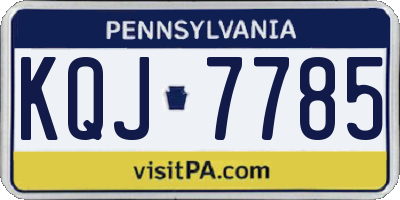 PA license plate KQJ7785