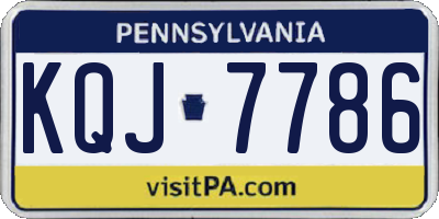 PA license plate KQJ7786