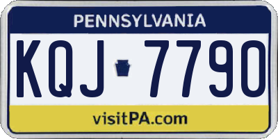 PA license plate KQJ7790