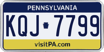 PA license plate KQJ7799