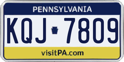 PA license plate KQJ7809