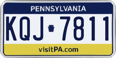 PA license plate KQJ7811