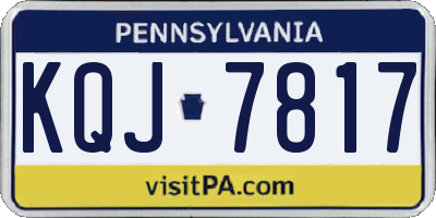 PA license plate KQJ7817