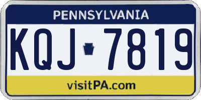 PA license plate KQJ7819