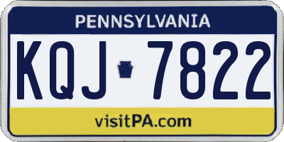 PA license plate KQJ7822