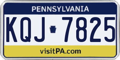 PA license plate KQJ7825