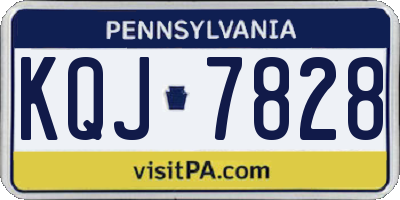 PA license plate KQJ7828