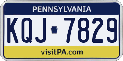 PA license plate KQJ7829