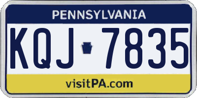 PA license plate KQJ7835