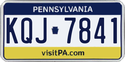 PA license plate KQJ7841
