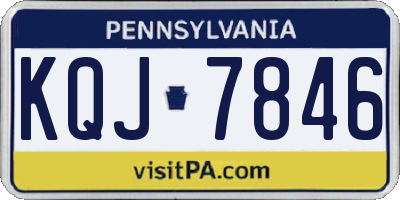 PA license plate KQJ7846