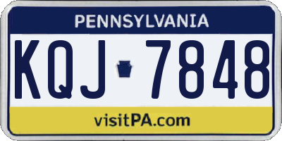 PA license plate KQJ7848