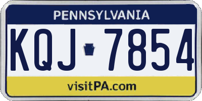PA license plate KQJ7854
