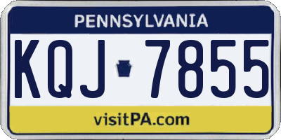 PA license plate KQJ7855