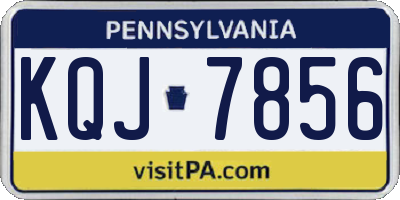 PA license plate KQJ7856