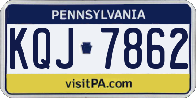 PA license plate KQJ7862