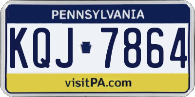 PA license plate KQJ7864