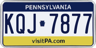 PA license plate KQJ7877