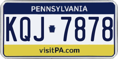PA license plate KQJ7878
