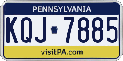 PA license plate KQJ7885