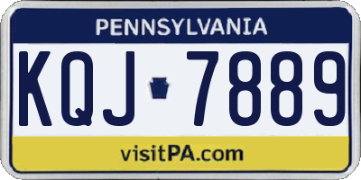 PA license plate KQJ7889