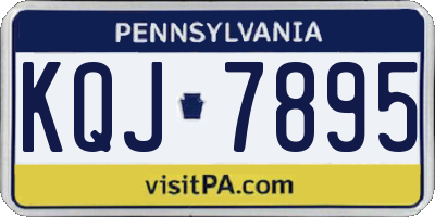 PA license plate KQJ7895