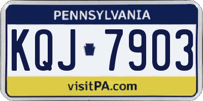 PA license plate KQJ7903