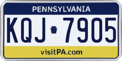 PA license plate KQJ7905