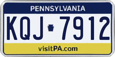 PA license plate KQJ7912