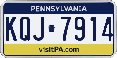 PA license plate KQJ7914