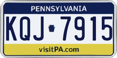 PA license plate KQJ7915