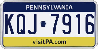 PA license plate KQJ7916