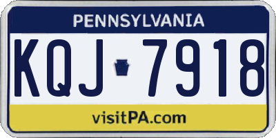 PA license plate KQJ7918