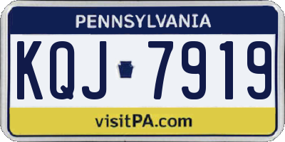 PA license plate KQJ7919
