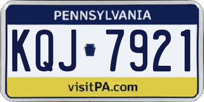 PA license plate KQJ7921