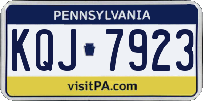 PA license plate KQJ7923