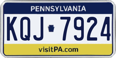 PA license plate KQJ7924