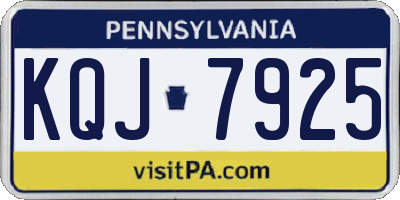 PA license plate KQJ7925