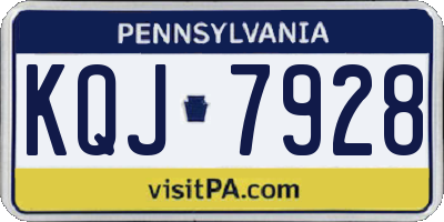 PA license plate KQJ7928