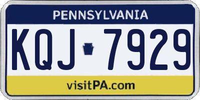 PA license plate KQJ7929