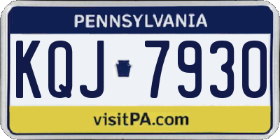 PA license plate KQJ7930