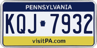 PA license plate KQJ7932