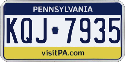 PA license plate KQJ7935