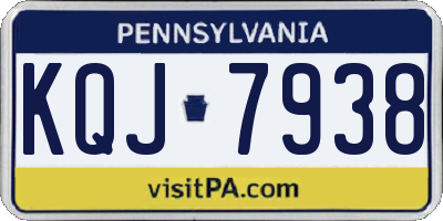 PA license plate KQJ7938