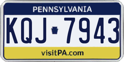 PA license plate KQJ7943