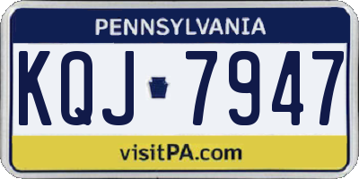 PA license plate KQJ7947