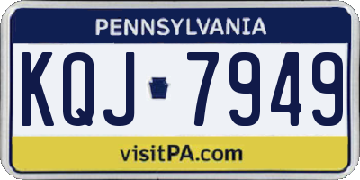 PA license plate KQJ7949