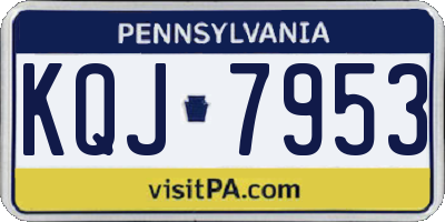 PA license plate KQJ7953