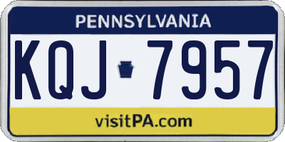 PA license plate KQJ7957